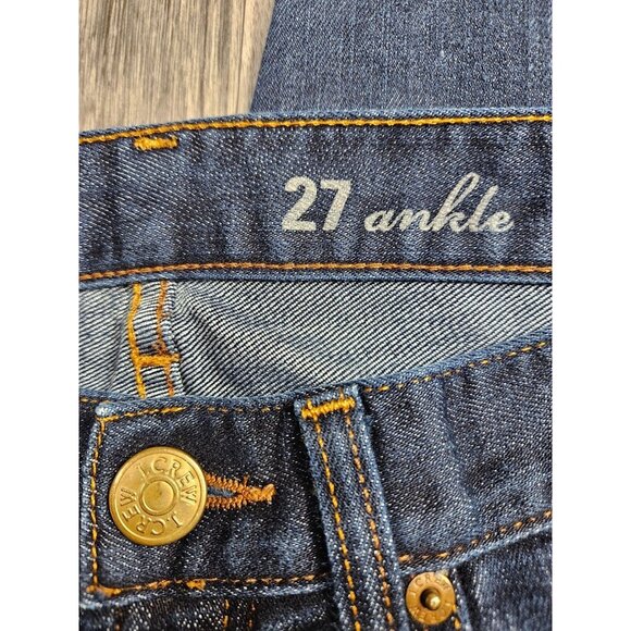 J. Crew Womens Size 27 Ankle Toothpick Pockets Denim Blue Jeans - Picture 4 of 12